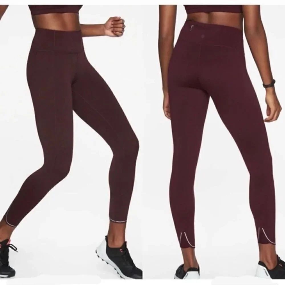 Athleta Run 7/8 Tights Leggings in Auberge Mauve S